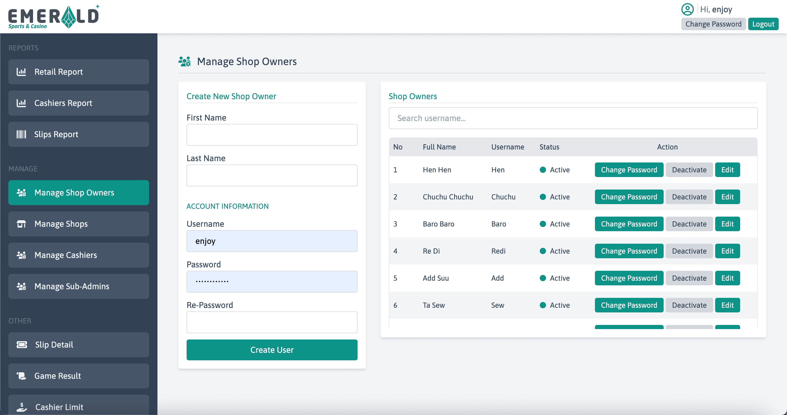 Admin Dashboard